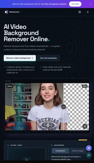 VideoCutout AI Video Background Remover screenshot