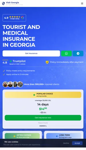 Tourist and Medical Insurance in Georgia screenshot