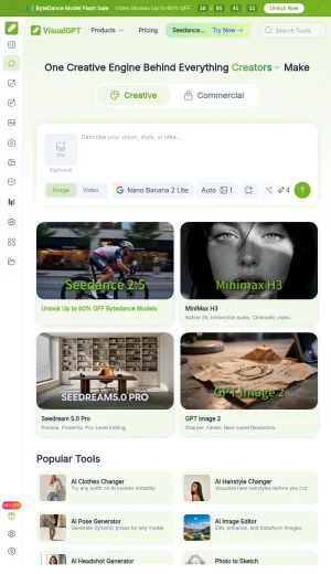 VisualGPT AI Creative Suite for Product Photos and Brand Videos screenshot