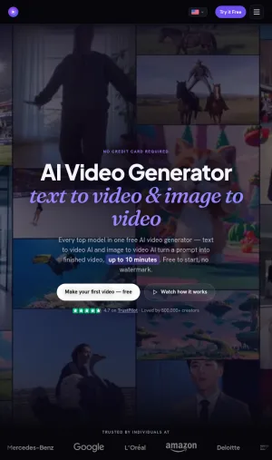 Vivideo AI Video Generator screenshot