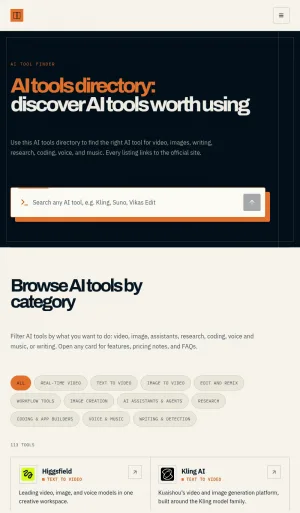 VIDDIR AI Tools Directory screenshot