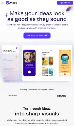 Visily AI UI Design and Wireframing Software screenshot