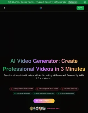 VORAvideo AI Video Generator screenshot