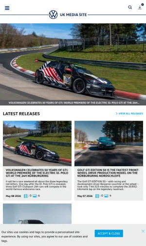 VW Press UK Brand screenshot