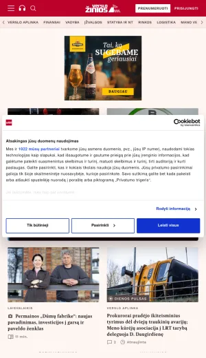Lithuania Business News and Economic Analysis Portal screenshot