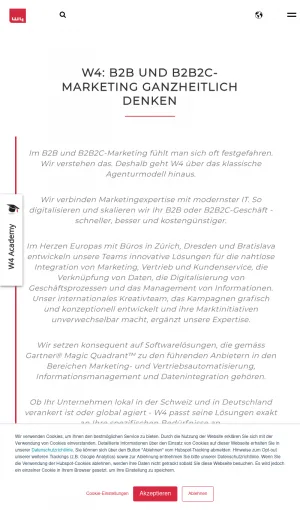 W4 B2B Marketing Agency Switzerland screenshot