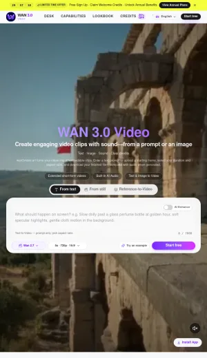 WAN 3.0 Video AI Video Generation Studio screenshot