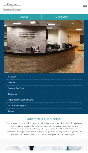 Washington Eye Physicians and Surgeons screenshot