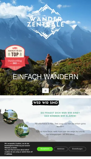 Wanderzentrale Hiking and Camino Planning Blog screenshot