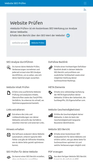 Website Pruefen SEO Audit Tool screenshot