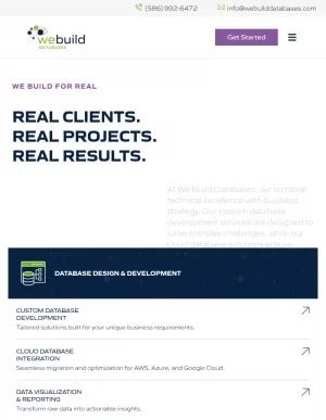 We Build Databases: Custom Database and AI Solutions screenshot