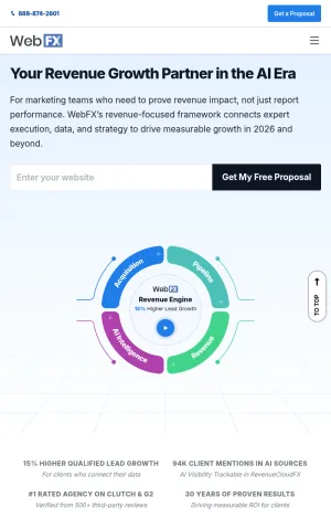 WebFX Digital Marketing Agency for Revenue Growth screenshot