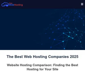 Cheap Website Hosting Reviews and Comparisons screenshot