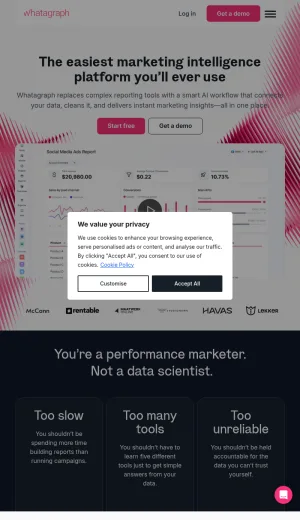 Whatagraph Marketing Intelligence and Reporting Platform screenshot