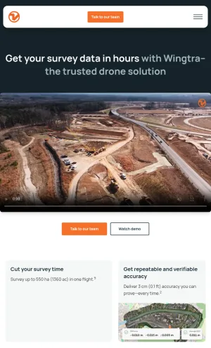 Wingtra Aerial Survey Drones and Mapping Software screenshot