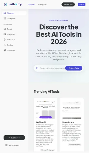 AI Tools and Apps Directory screenshot
