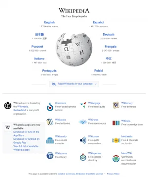 Wikipedia Free Online Encyclopedia screenshot