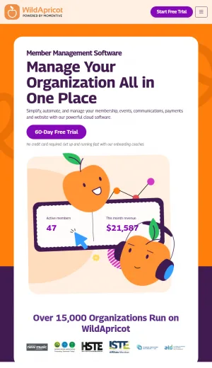 WildApricot Membership Management Software screenshot