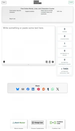 Word Counts Online Word Counter Tool screenshot