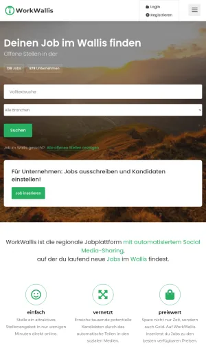 WorkWallis Valais Job Listings and Apprenticeships screenshot