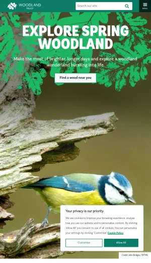 Woodland Trust: Woodland Conservation and Native Tree Planting screenshot