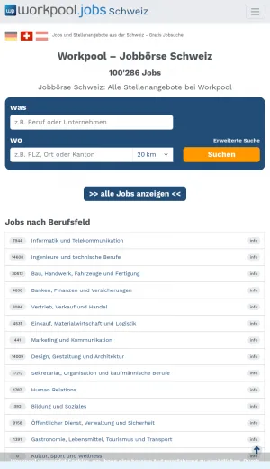 Workpool Swiss Job Board and Career Platform screenshot