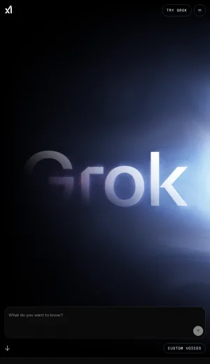 xAI Artificial Intelligence and Grok Assistant screenshot
