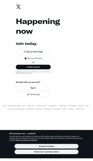 X Real-Time Social Networking Platform screenshot