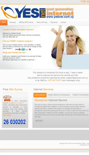 YesNet Wireless Internet Provider in Paphos screenshot