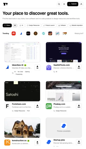 Yo Directory - Tools Discovery and Comparison Directory screenshot