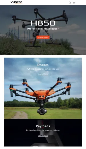 Yuneec Commercial Drone and Multicopter Camera Systems screenshot