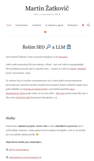 Martin Zatkovic SEO and AI Consulting screenshot