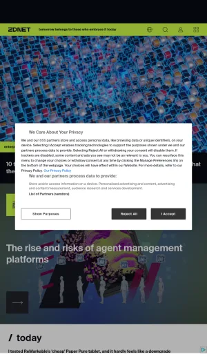 ZDNET Technology News and Professional Advice screenshot