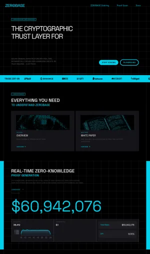 Zerobase Zero-Knowledge Infrastructure for Web3 Privacy screenshot