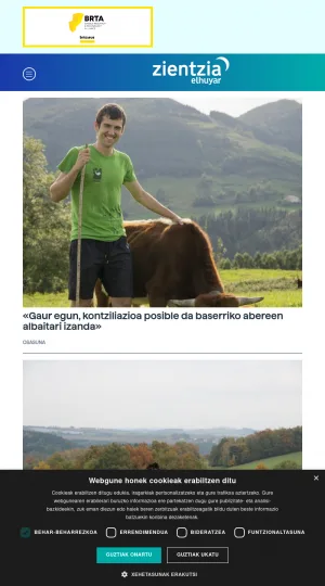 Basque Science and Technology News from Elhuyar Zientzia screenshot