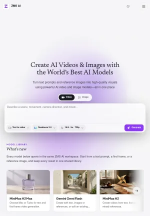 ZMS AI Video and Image Generator screenshot