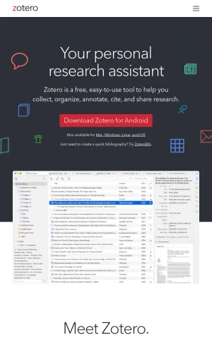Zotero Research Management and Citation Software screenshot